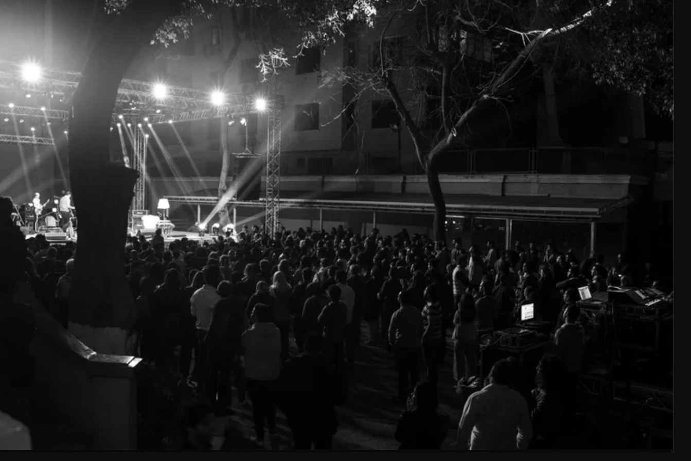 Wide shot of the crowd at D-CAF, Cairo