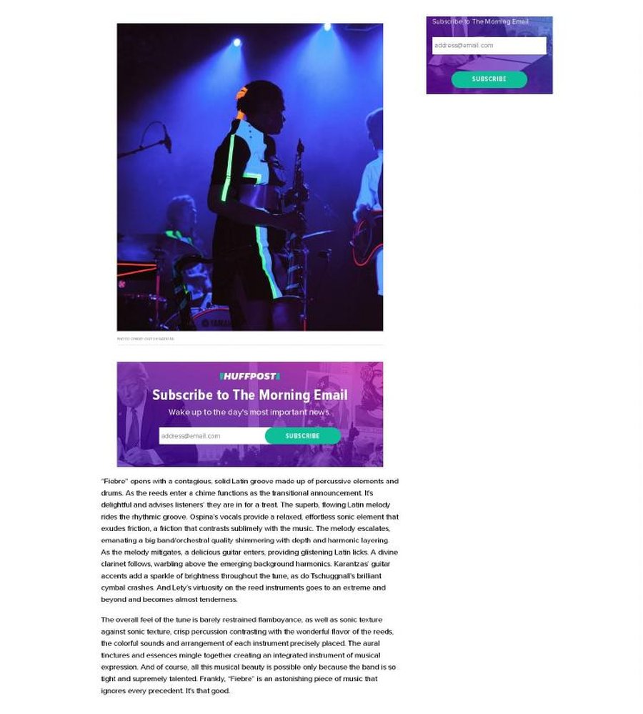 Huffington Post clipping on Out Of Nations, August 2017